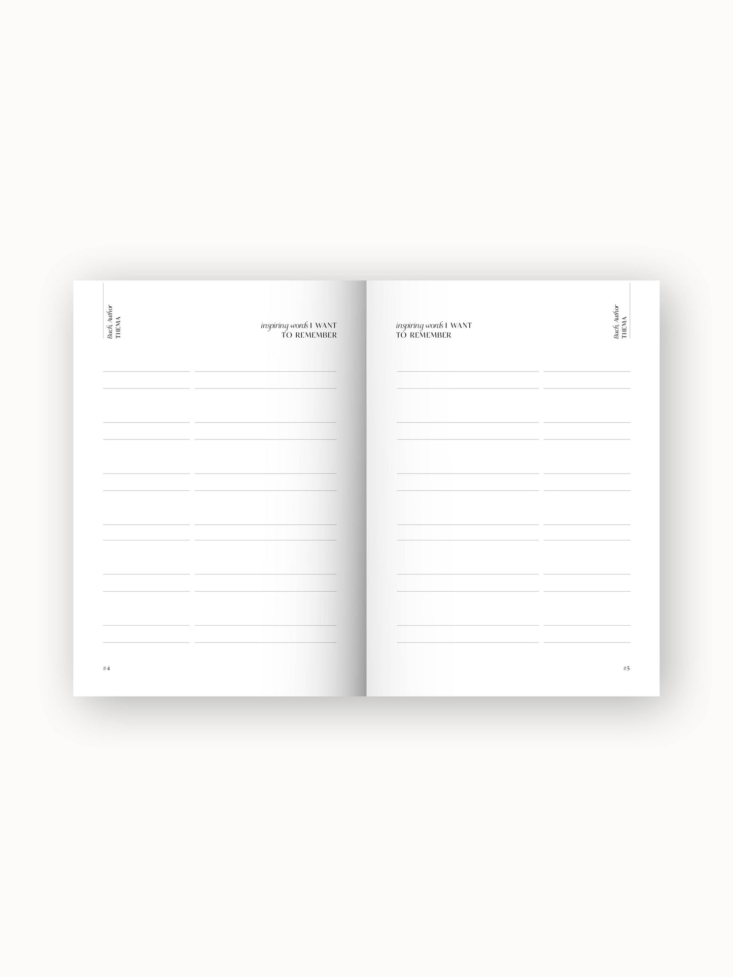 Journal "inspiring words"