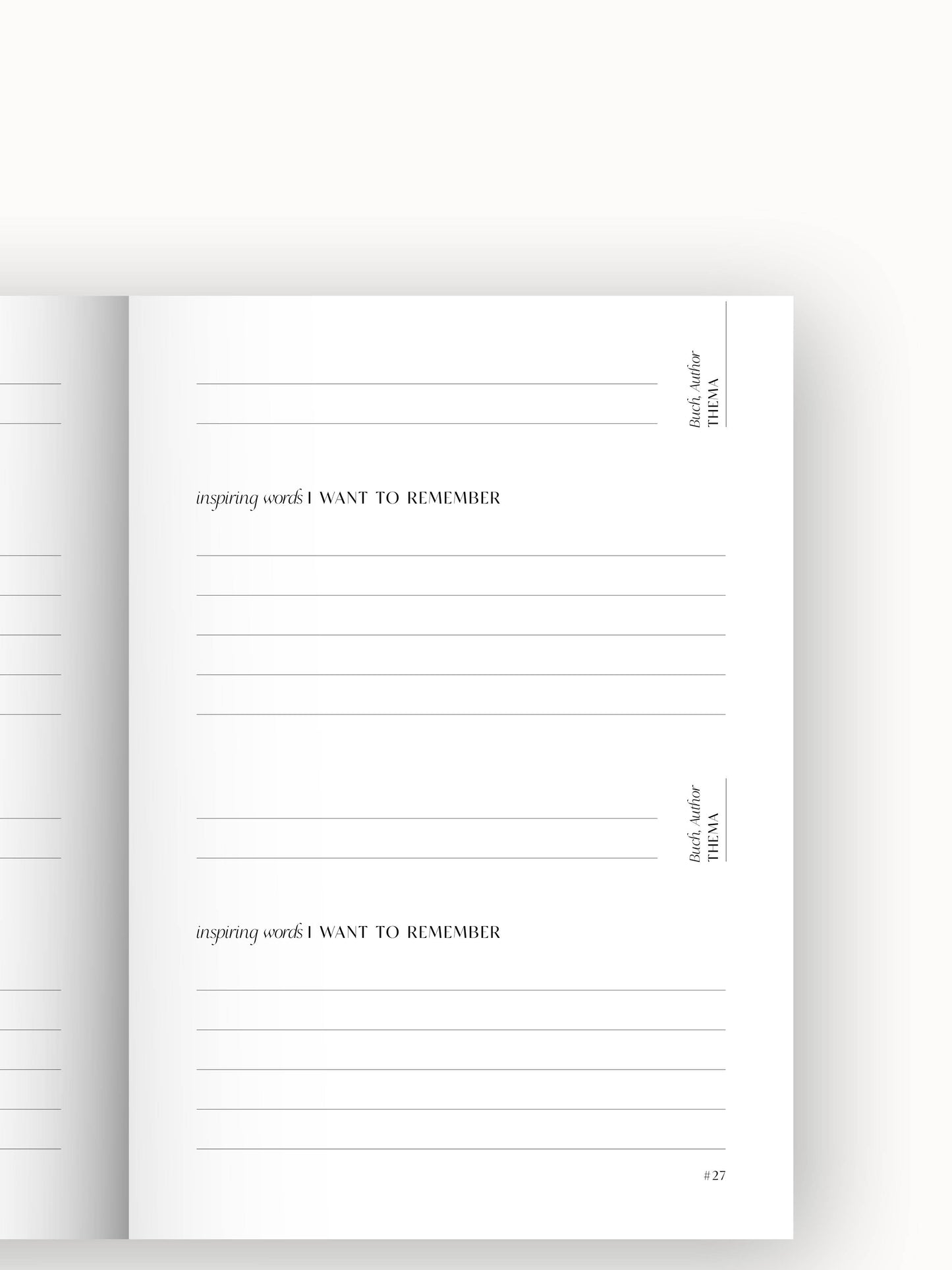 Journal "inspiring words"