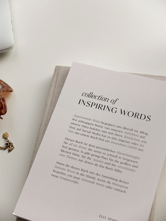 Journal "inspiring words"