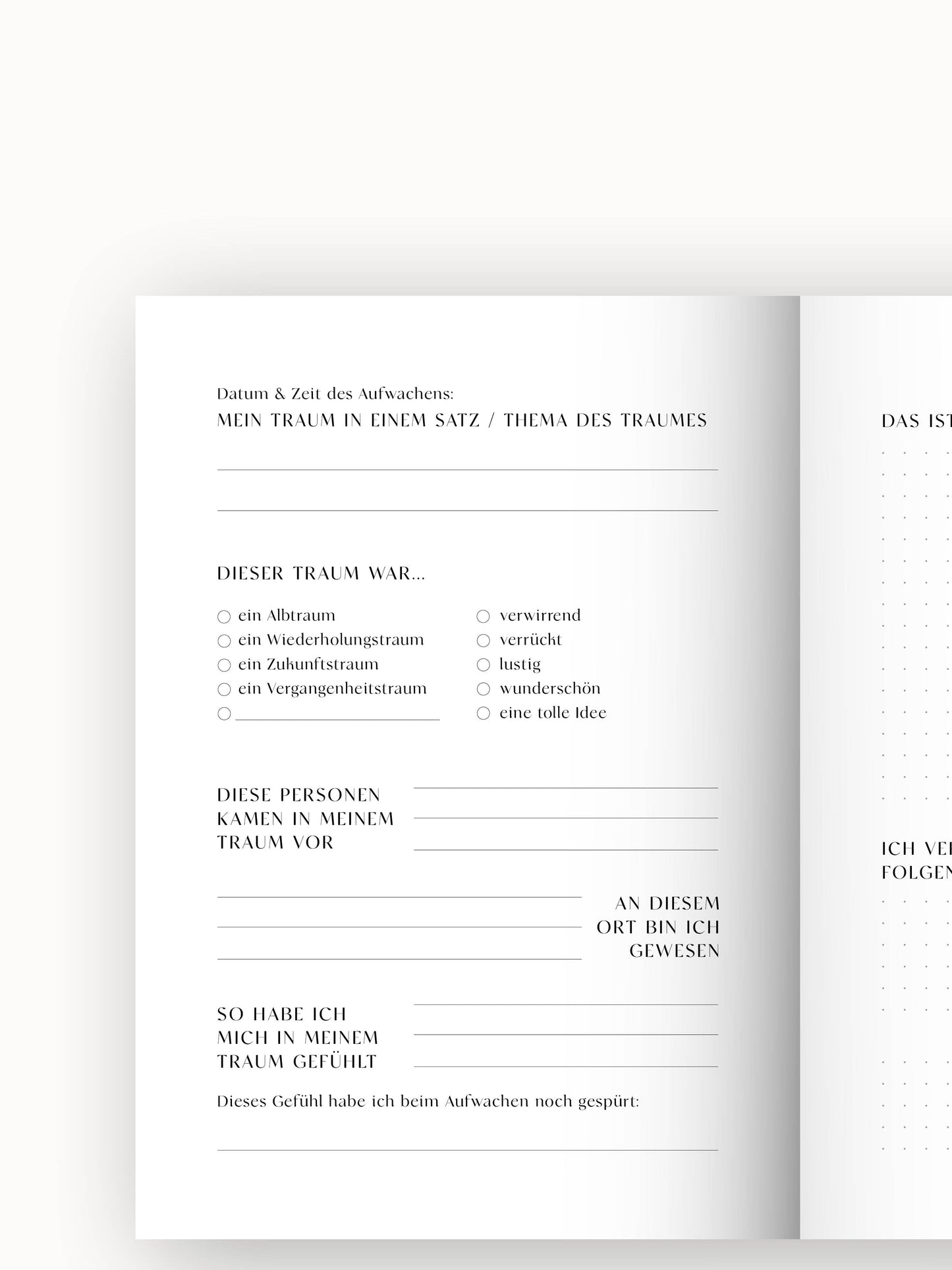 Journal "Traumtagebuch - not only just a dream"