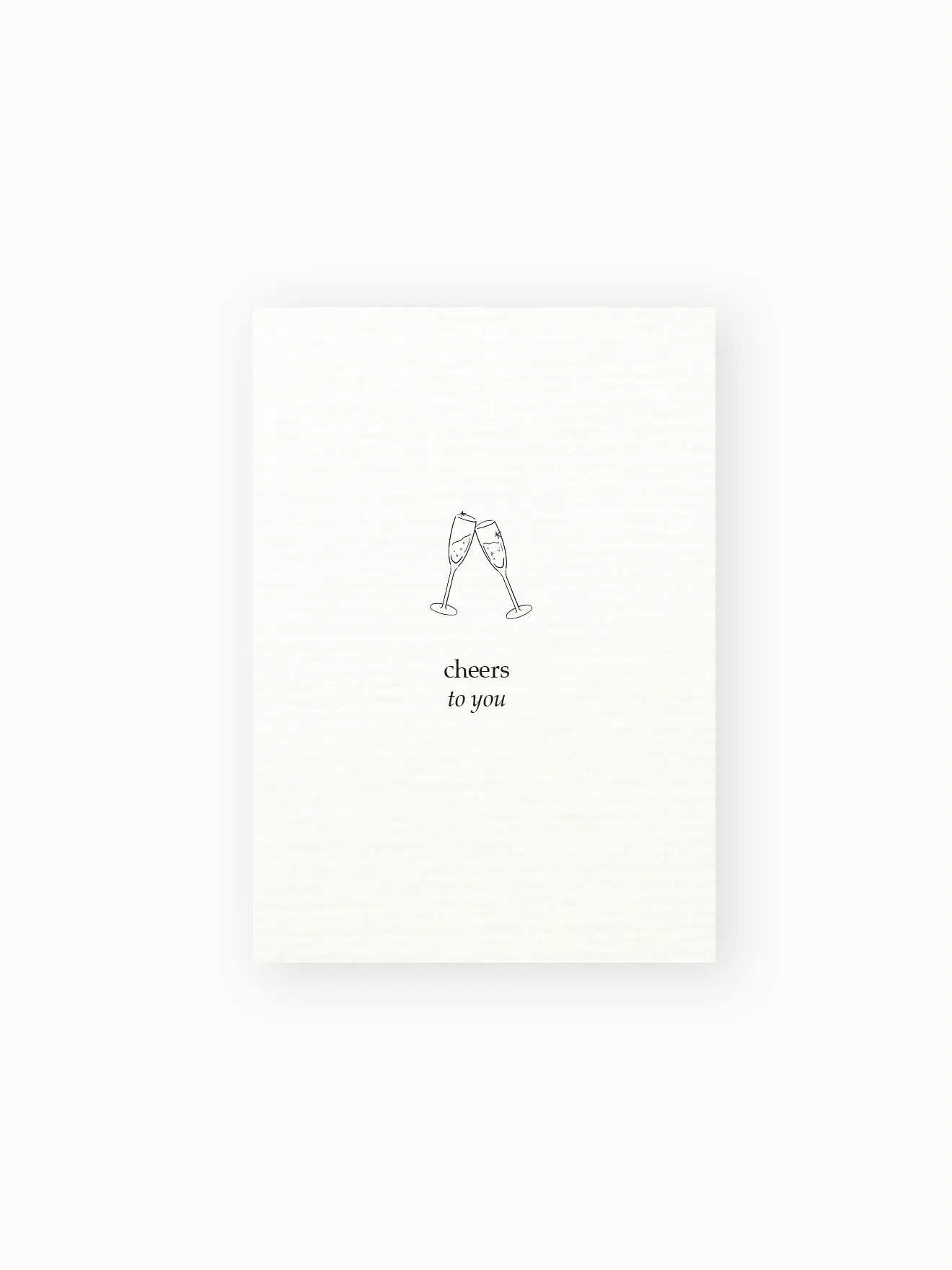 Karte "cheers to you"